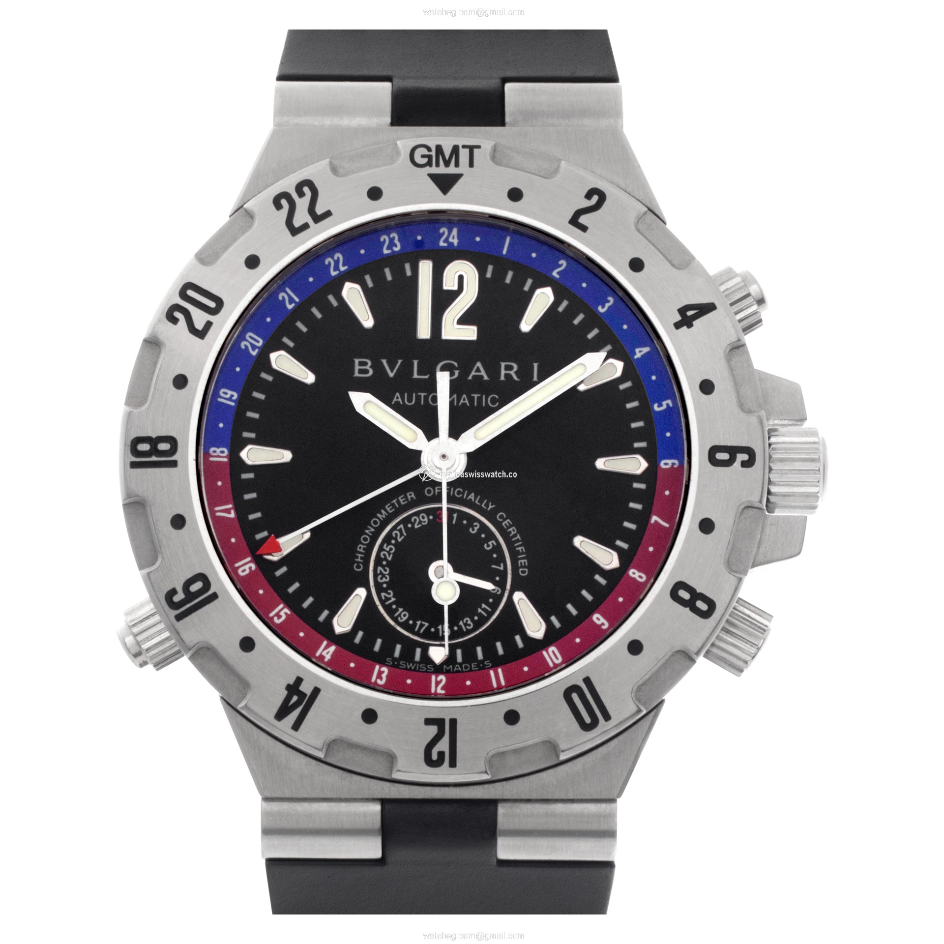 Bvlgari gmt40s Diagono Automatic Male Stainless Steel Replica Bvlgari gmt40s Diagono Automatic Male Stainless Steel Replica