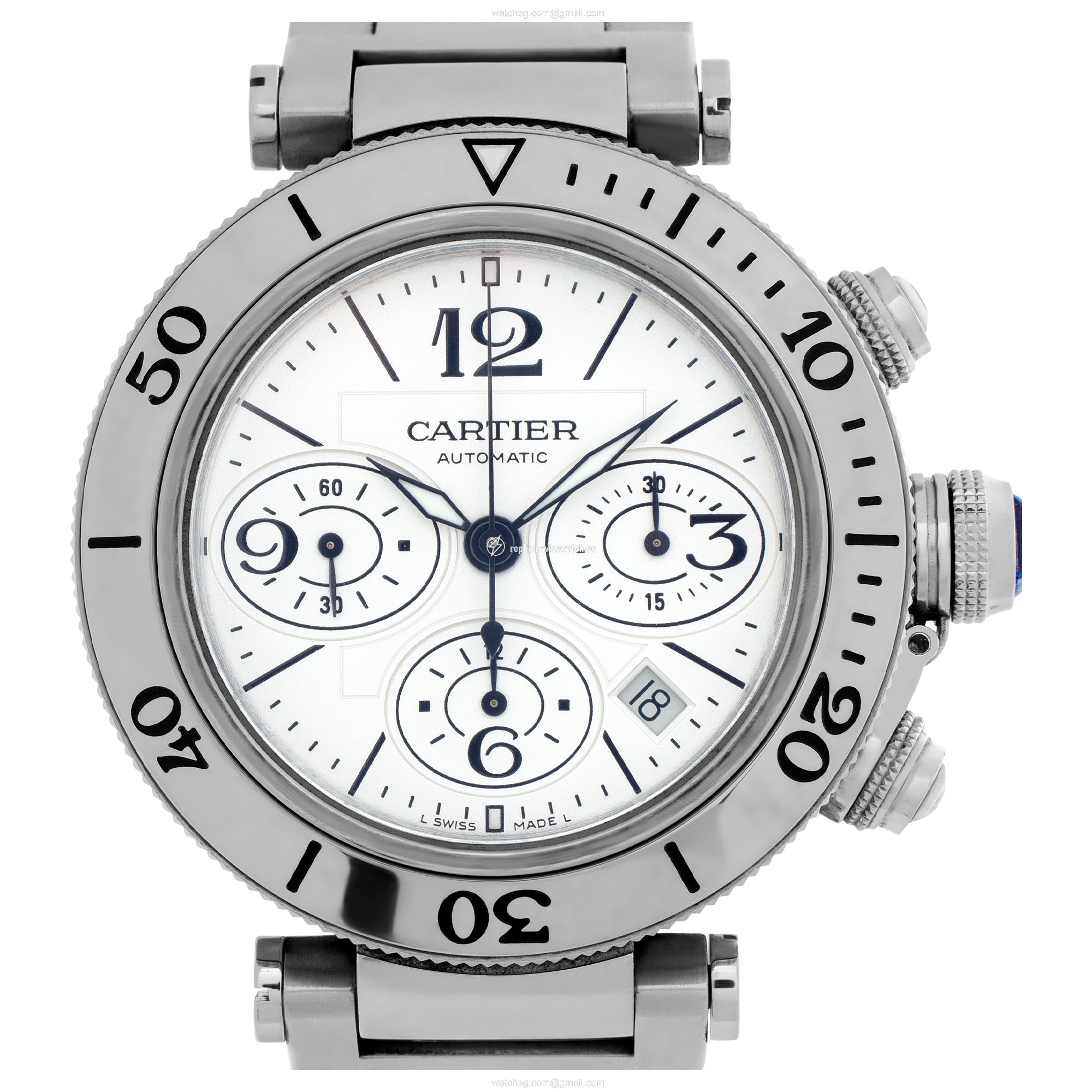 Cartier W31089M7 Pasha Seatimer Chrono Automatic Male Stainless Steel Replica Cartier W31089M7 Pasha Seatimer Chrono Automatic Male Stainless Steel Replica
