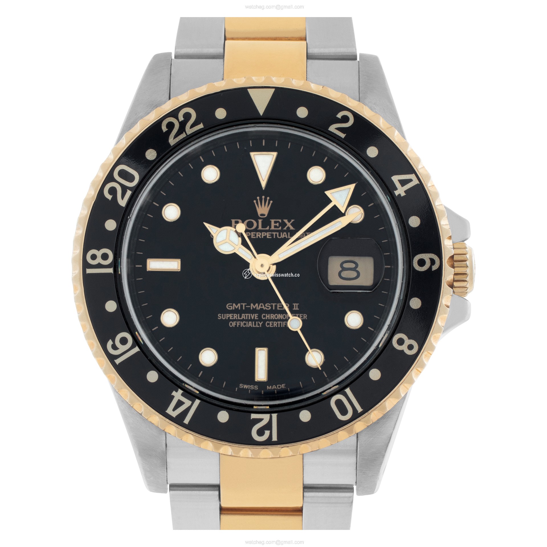 Rolex 16713 GMT-Master II Automatic Male 18k gold & Stainless Steel Replica Rolex 16713 GMT-Master II Automatic Male 18k gold & Stainless Steel Replica