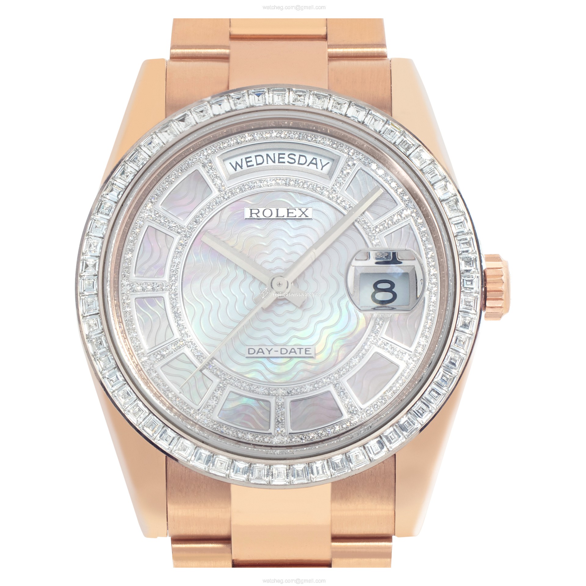 Rolex 118395BR Day-Date Automatic Unisex 18k rose gold Replica Rolex 118395BR Day-Date Automatic Unisex 18k rose gold Replica
