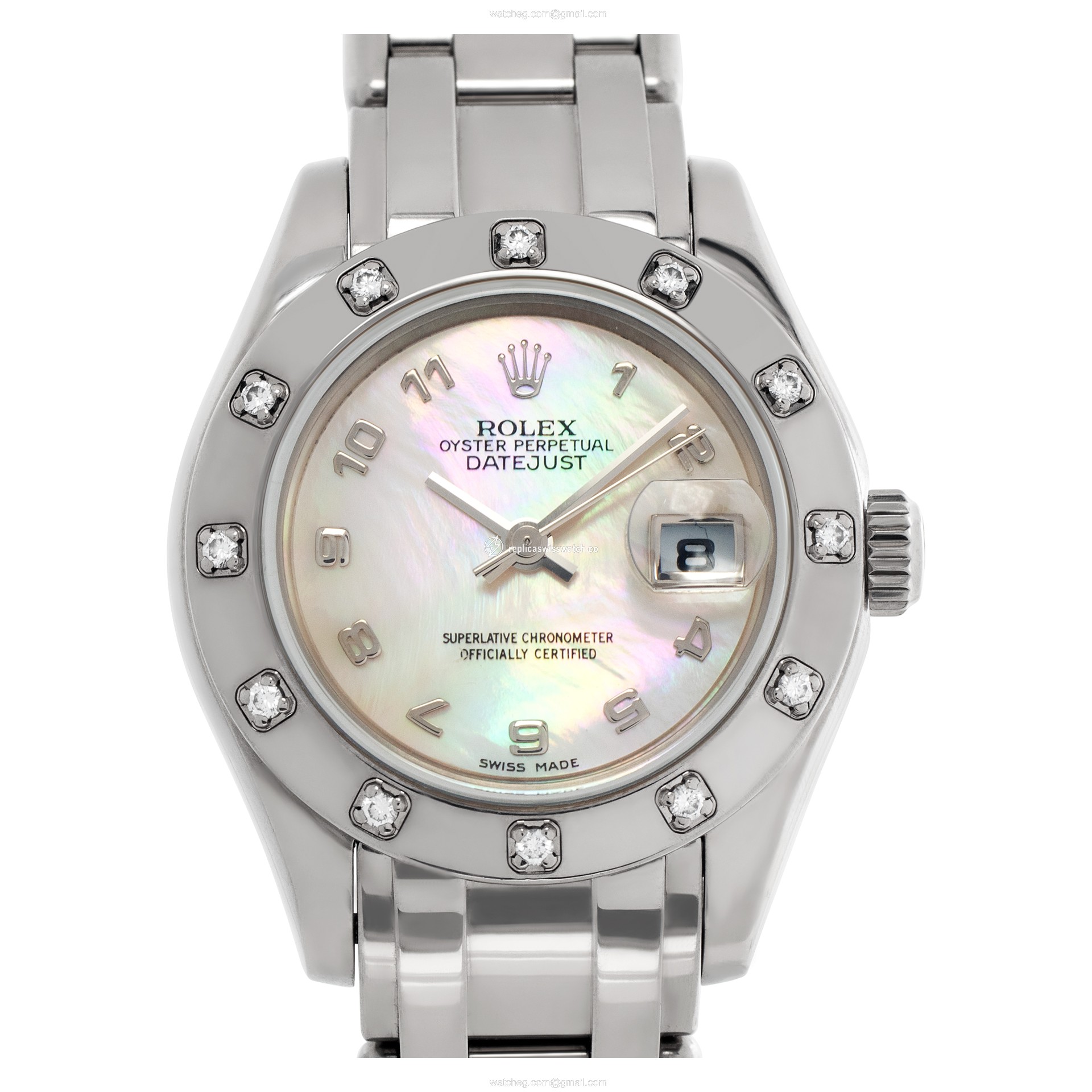 Rolex 80319 Pearlmaster Automatic Female 18k White Gold Replica Rolex 80319 Pearlmaster Automatic Female 18k White Gold Replica