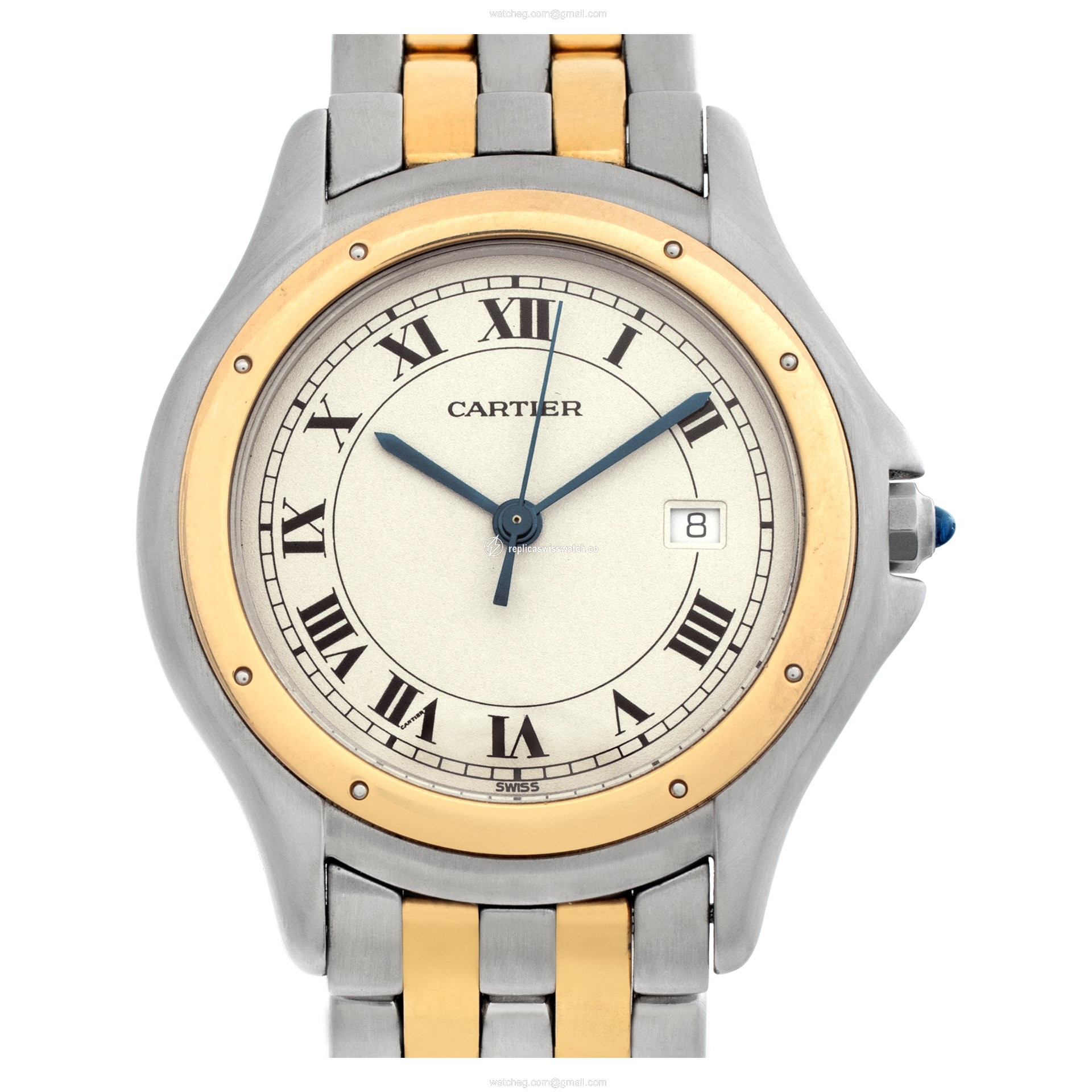Cartier Cartier 24 Cougar Quartz Unisex Stainless Steel Replica Cartier Cartier 24 Cougar Quartz Unisex Stainless Steel Replica