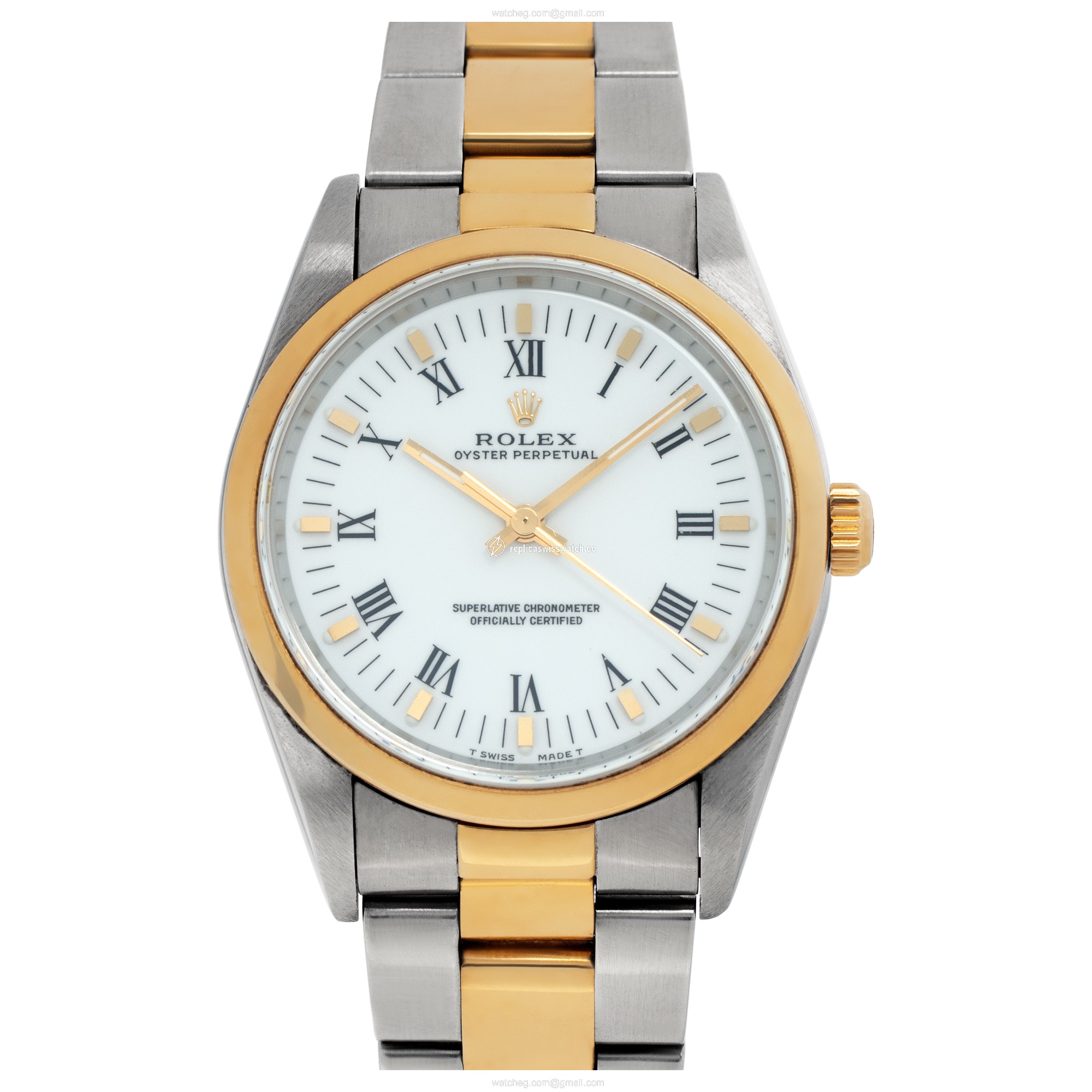 Rolex 14203 Oyster Perpetual Automatic Unisex 18k gold & Stainless Steel Replica Rolex 14203 Oyster Perpetual Automatic Unisex 18k gold & Stainless Steel Replica