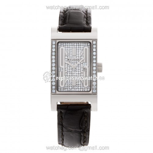 Bvlgari RT W39 G Rettangolo Quartz Female 18k White Gold Watches Bvlgari RT W39 G Rettangolo Quartz Female 18k White Gold Watches