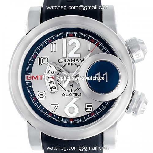 Graham 2SWASGMT.S01A Alarm GMT Automatic Male Stainless Steel Watches Graham 2SWASGMT.S01A Alarm GMT Automatic Male Stainless Steel Watches