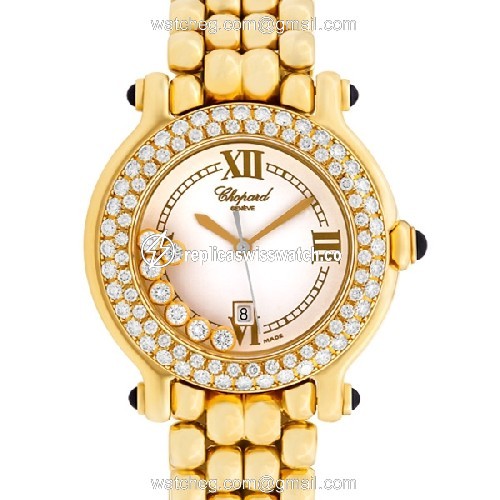 Chopard 27/6137-23 Happy Sport Quartz Female 18k yellow gold Watches Chopard 27/6137-23 Happy Sport Quartz Female 18k yellow gold Watches