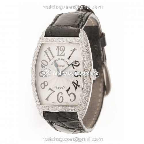 Franck Muller 1752 QZ D Curvex Quartz Female 18k White Gold Watches Franck Muller 1752 QZ D Curvex Quartz Female 18k White Gold Watches
