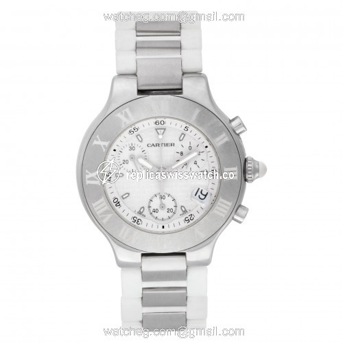 Cartier 2424 Chronoscaph 21 Quartz Unisex Stainless Steel Watches Cartier 2424 Chronoscaph 21 Quartz Unisex Stainless Steel Watches