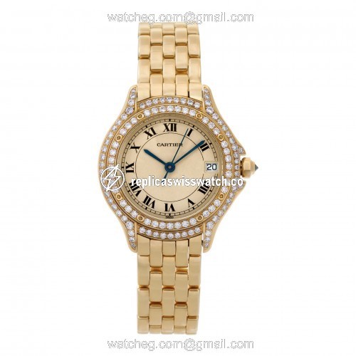 Cartier C887907 Cougar Quartz Female 18k yellow gold Watches Cartier C887907 Cougar Quartz Female 18k yellow gold Watches