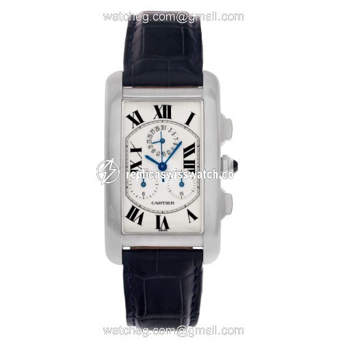 Cartier 2312 Tank Americaine Quartz Unisex 18k White Gold Watches Cartier 2312 Tank Americaine Quartz Unisex 18k White Gold Watches
