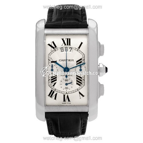 Cartier W2609456 Tank Americaine Automatic Male 18k White Gold Watches Cartier W2609456 Tank Americaine Automatic Male 18k White Gold Watches