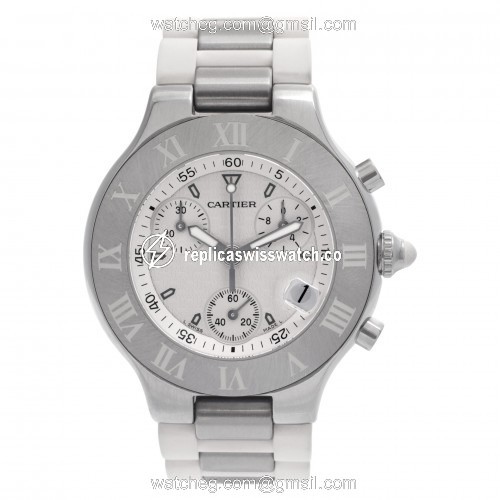 Cartier w10125U2 Chronoscaph 21 Quartz Unisex Stainless Steel Watches Cartier w10125U2 Chronoscaph 21 Quartz Unisex Stainless Steel Watches