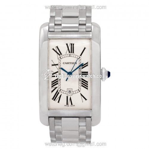 Cartier W2605511 Tank Americaine Automatic Unisex 18k White Gold Watches Cartier W2605511 Tank Americaine Automatic Unisex 18k White Gold Watches