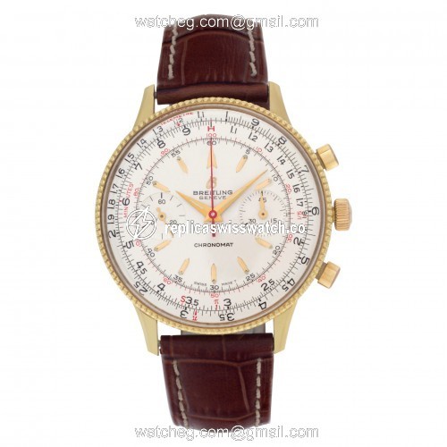 Breitling 21702 Chronomat Manual Male Gold Plate Watches Breitling 21702 Chronomat Manual Male Gold Plate Watches