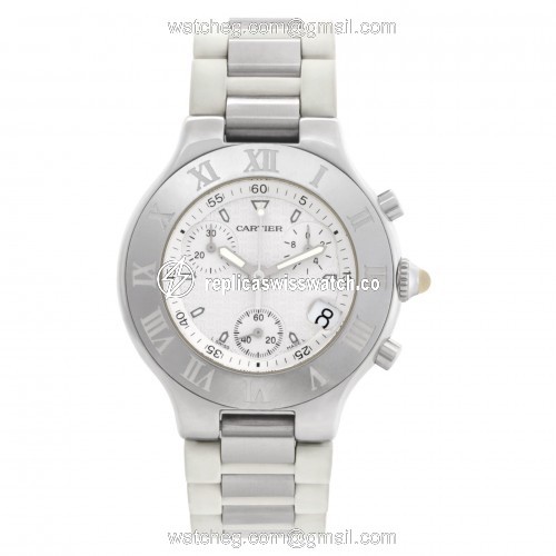 Cartier w10184U2 Chronoscaph 21 Quartz Unisex Stainless Steel Watches Cartier w10184U2 Chronoscaph 21 Quartz Unisex Stainless Steel Watches