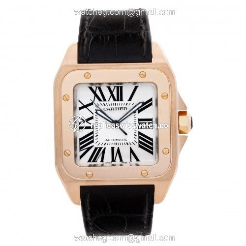 Cartier W20095Y1 Santos 100 Automatic Male 18k rose gold Watches Cartier W20095Y1 Santos 100 Automatic Male 18k rose gold Watches