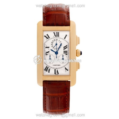 Cartier 1730 Tank Americaine Quartz Male 18k yellow gold Watches Cartier 1730 Tank Americaine Quartz Male 18k yellow gold Watches