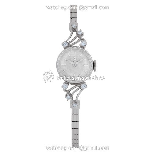 Omega A7575 Cocktail Manual Female 18k White Gold Watches Omega A7575 Cocktail Manual Female 18k White Gold Watches