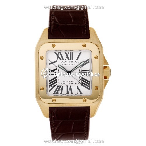 Cartier W20112Y1 Santos 100 Automatic Male 18k yellow gold Watches Cartier W20112Y1 Santos 100 Automatic Male 18k yellow gold Watches
