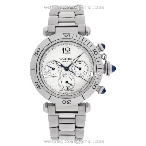 Cartier W31030H3 Pasha Chronograph Automatic Male Stainless Steel Watches Cartier W31030H3 Pasha Chronograph Automatic Male Stainless Steel Watches