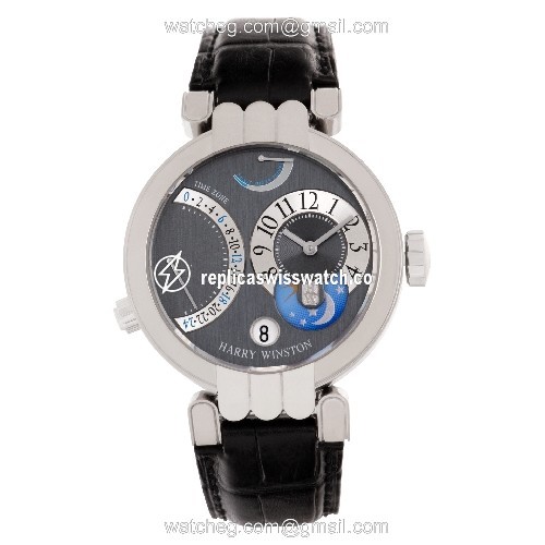 Harry Winston 200.mmtz39w Excenter Timezone Manual Unisex 18k White Gold Watches Harry Winston 200.mmtz39w Excenter Timezone Manual Unisex 18k White Gold Watches