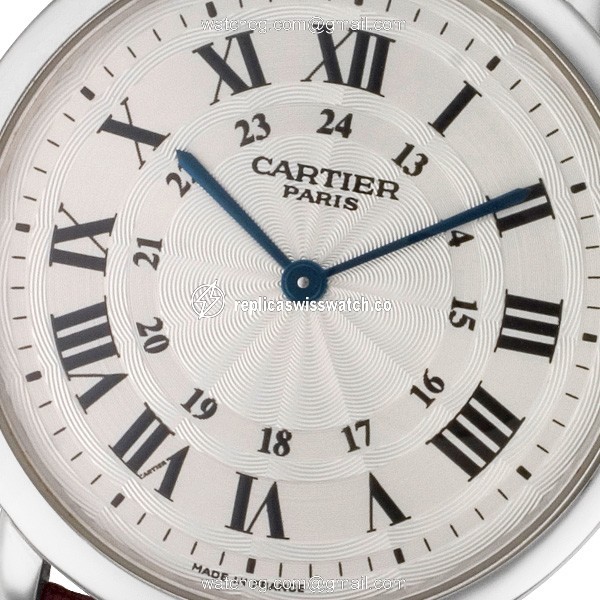 Cartier 2452 b Ronde Solo Manual Male Platinum Watches Cartier 2452 b Ronde Solo Manual Male Platinum Watches