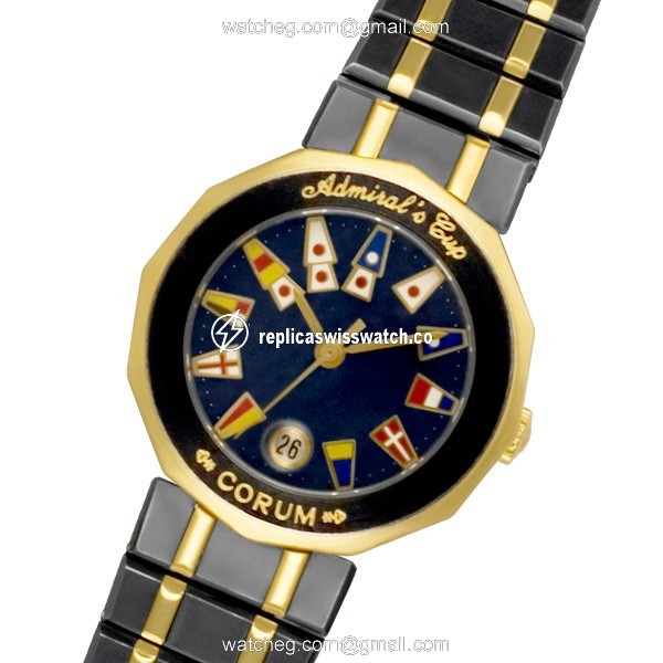 Corum 3961031V52 Admirals Cup Quartz Female 18k gold & blue steel Watches Corum 3961031V52 Admirals Cup Quartz Female 18k gold & blue steel Watches