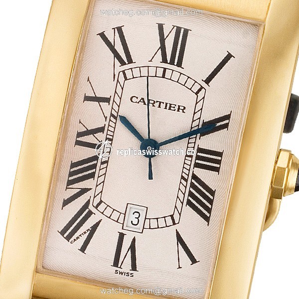 Cartier 1740 Tank American Automatic Male 18k yellow gold Watches Cartier 1740 Tank American Automatic Male 18k yellow gold Watches