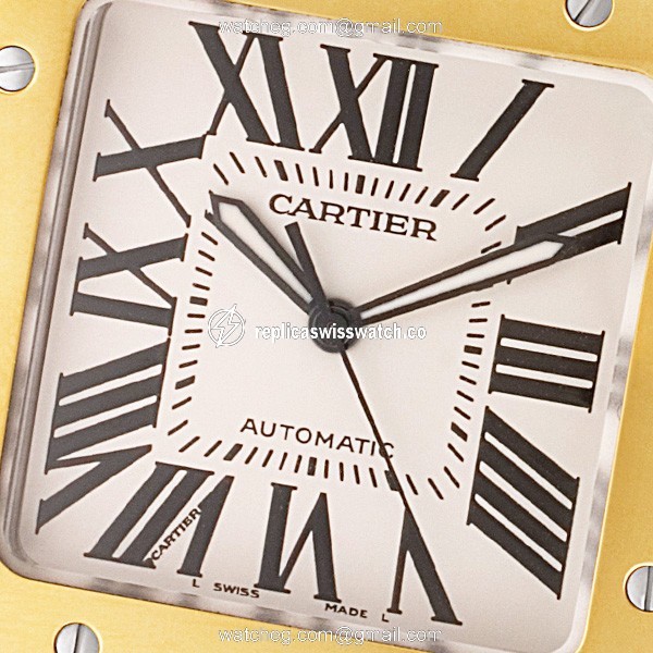 Cartier W20072X7 Santos 100 Automatic Male 18k gold & Stainless Steel Watches Cartier W20072X7 Santos 100 Automatic Male 18k gold & Stainless Steel Watches