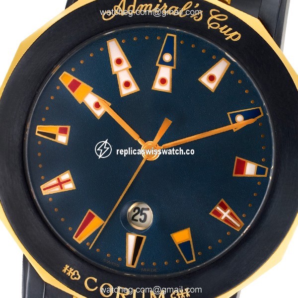 Corum 99.430.31.V585 Admirals Cup Quartz Male 18k gold & blue steel Watches Corum 99.430.31.V585 Admirals Cup Quartz Male 18k gold & blue steel Watches