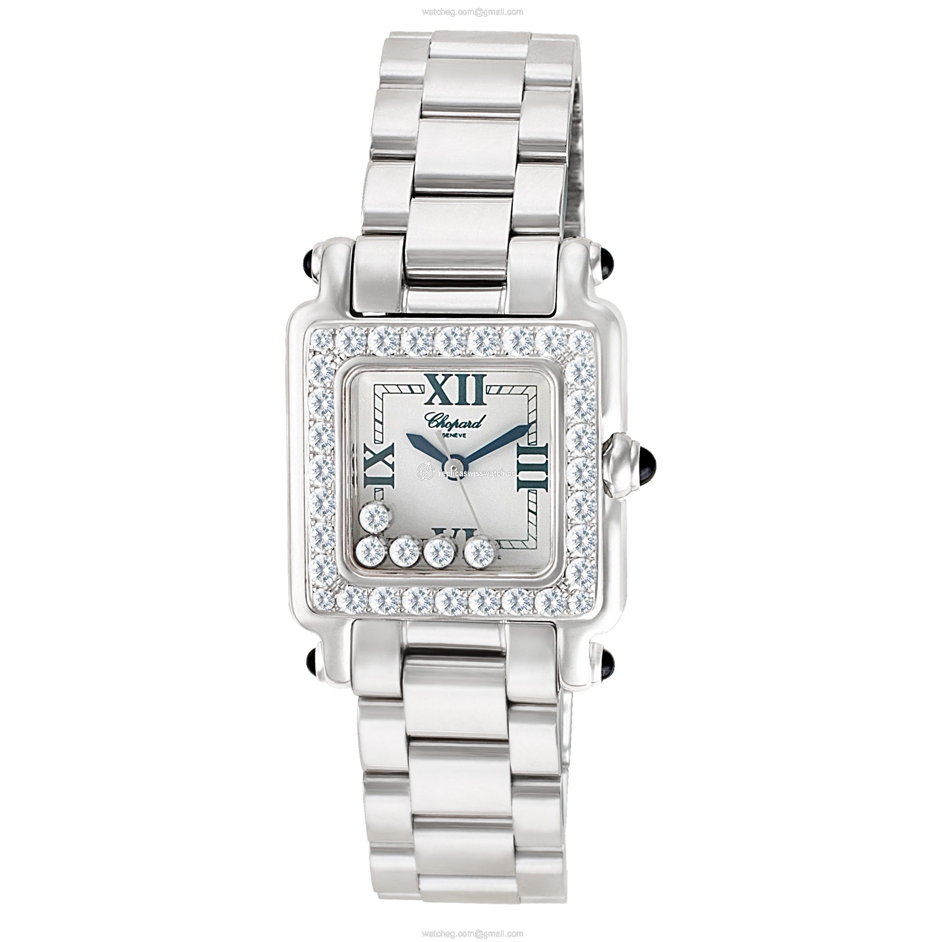 Chopard 27/6851-23/11 Happy Sport Quartz Female 18k White Gold Watches Chopard 27/6851-23/11 Happy Sport Quartz Female 18k White Gold Watches