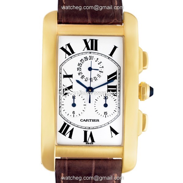 Cartier 1730 Tank American Quartz Male 18k yellow gold Watches Cartier 1730 Tank American Quartz Male 18k yellow gold Watches