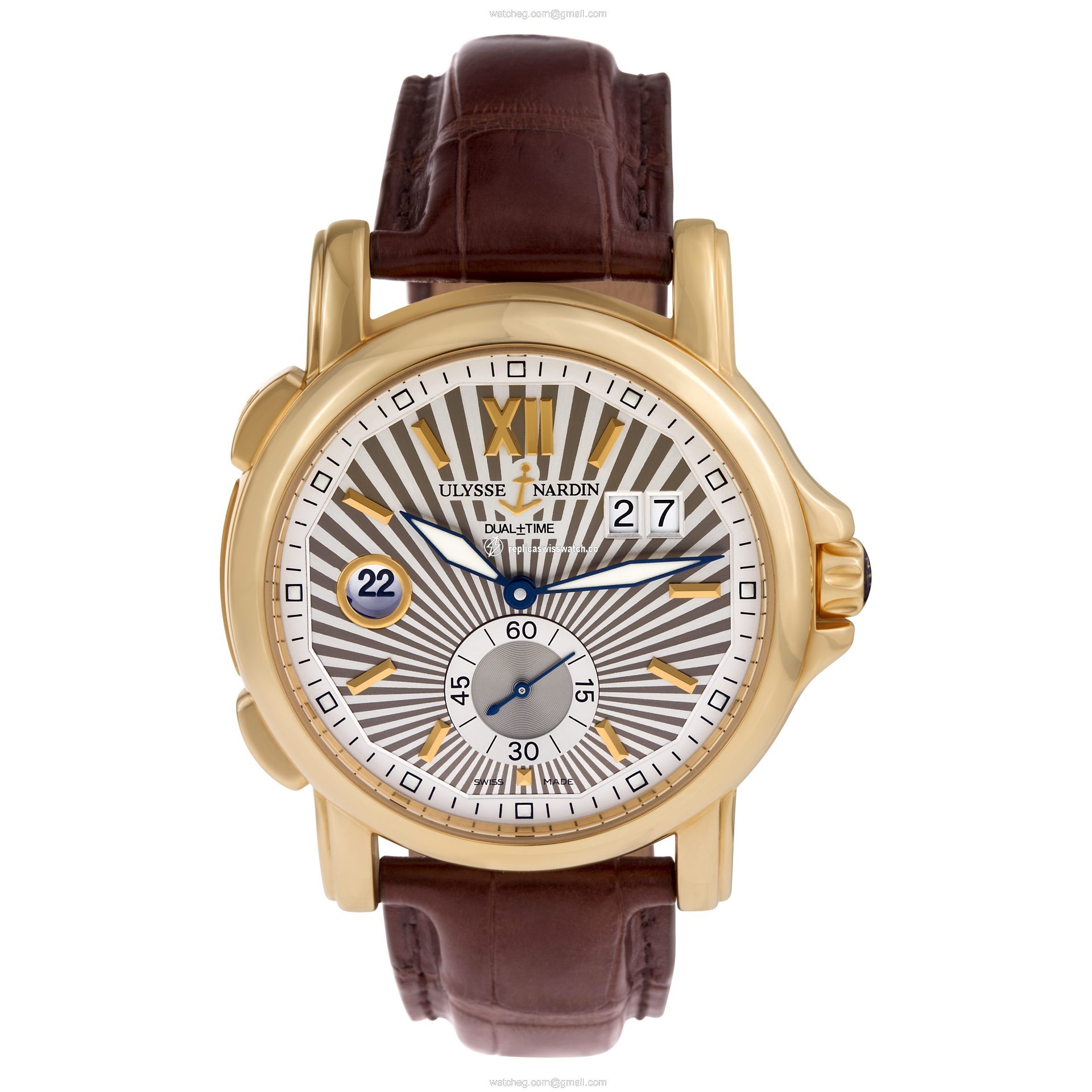 Ulysse Nardin 246-55 Dual Time Automatic Male 18k yellow gold Watches Ulysse Nardin 246-55 Dual Time Automatic Male 18k yellow gold Watches