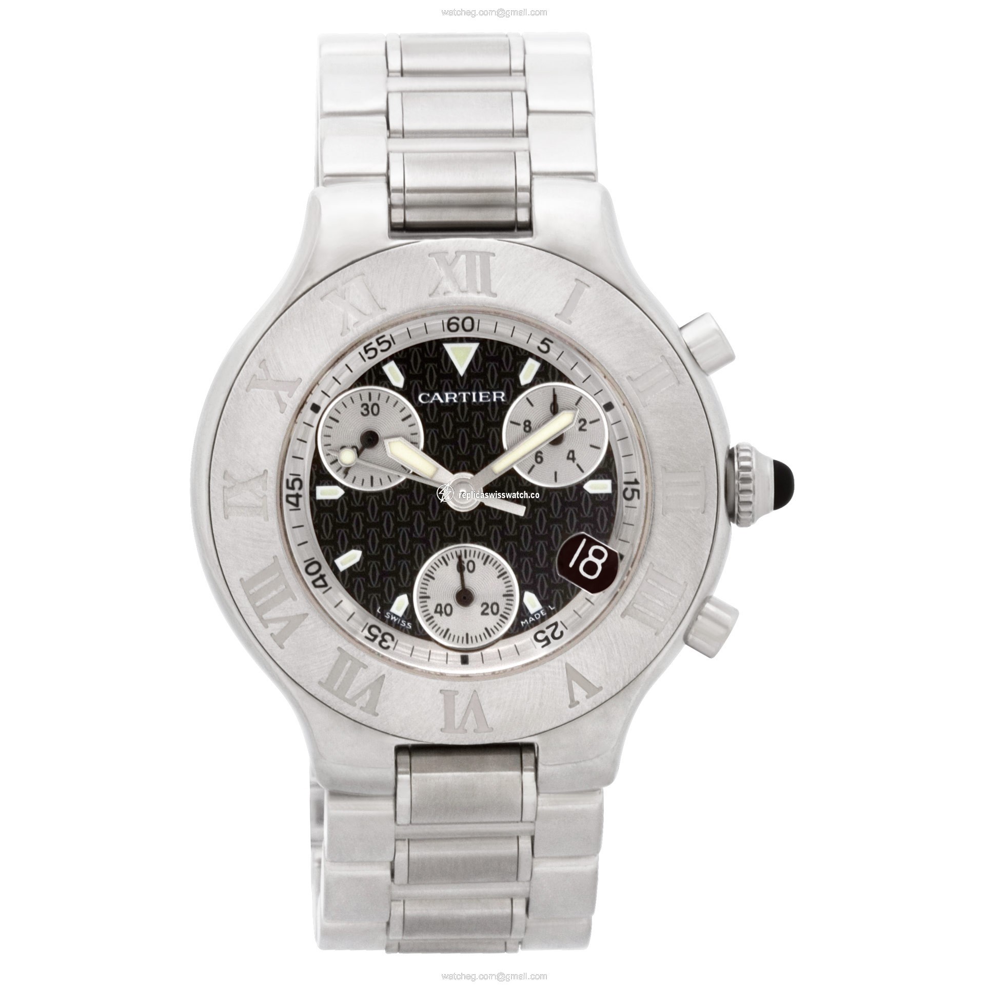 Cartier w10172t2. Chronoscaph Quartz Male Stainless Steel Watches Cartier w10172t2. Chronoscaph Quartz Male Stainless Steel Watches