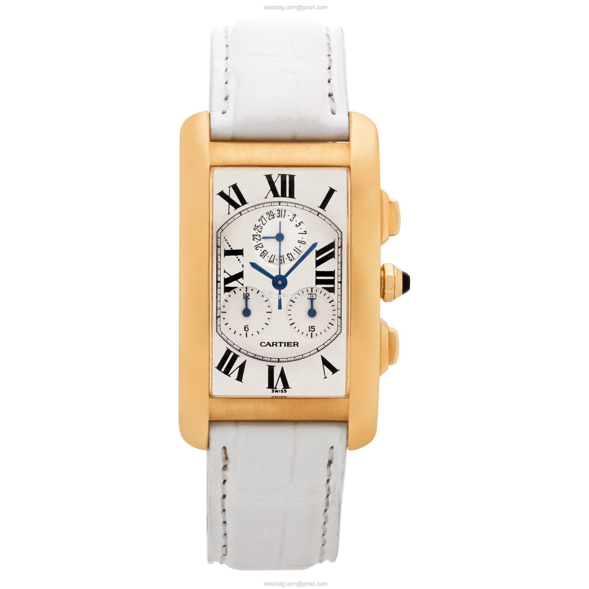 Cartier 1730 Tank Americaine Quartz Male 18k yellow gold Watches Cartier 1730 Tank Americaine Quartz Male 18k yellow gold Watches