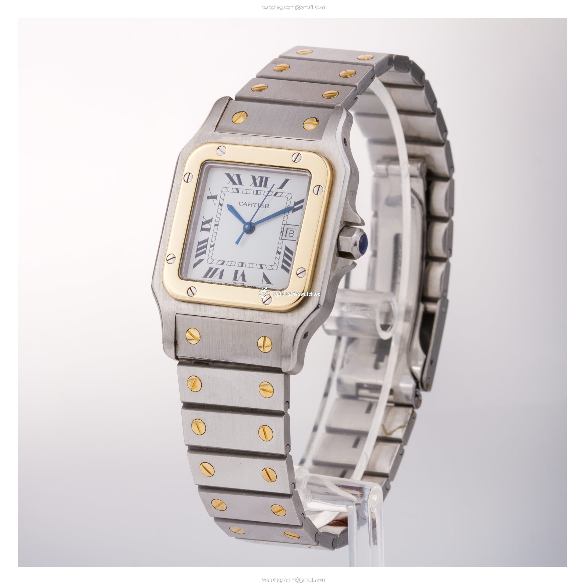 Cartier Cartier 1829 Santos Automatic Male 18k gold & Stainless Steel Watches Cartier Cartier 1829 Santos Automatic Male 18k gold & Stainless Steel Watches