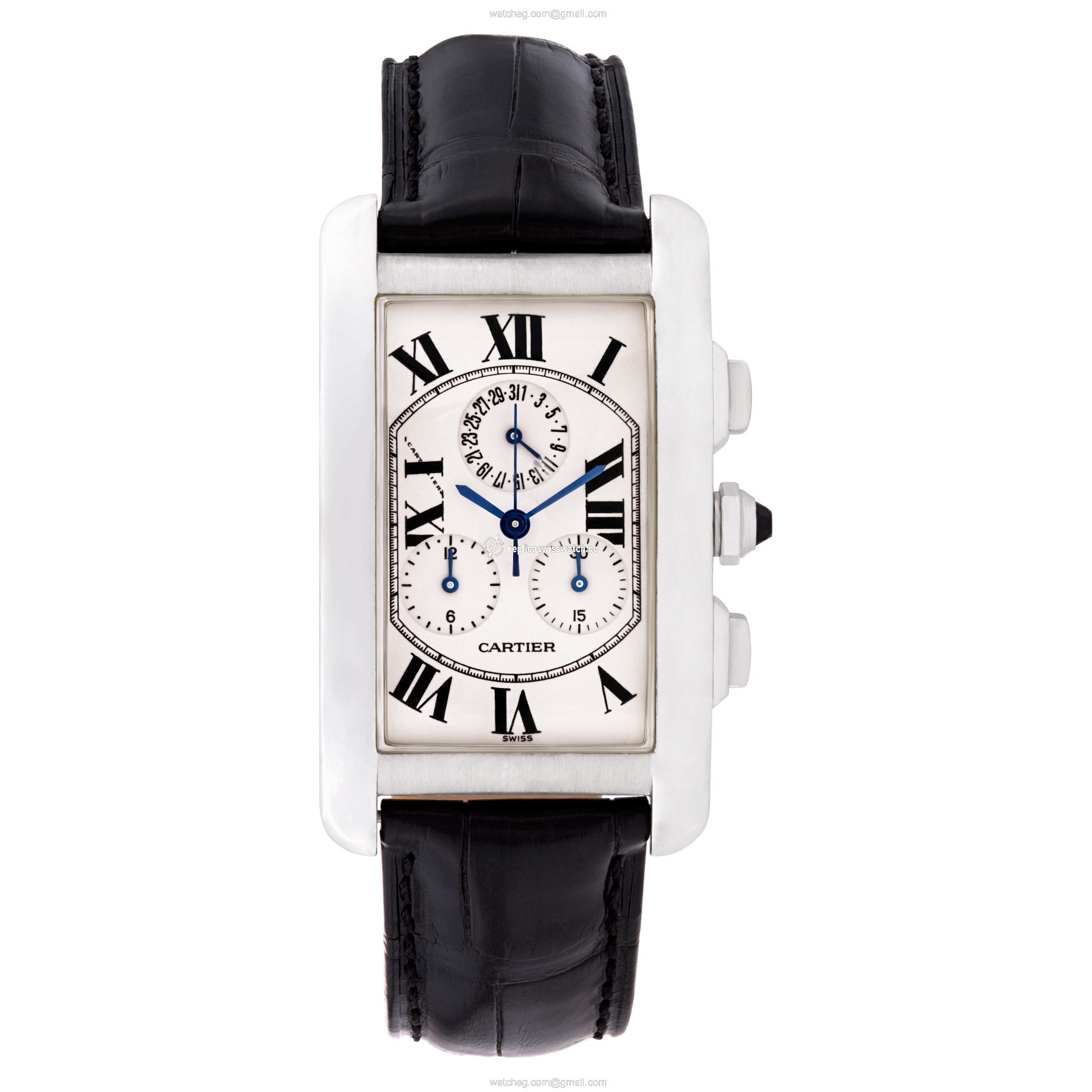 Cartier 2312 Tank Americaine Quartz Male 18k White Gold Watches Cartier 2312 Tank Americaine Quartz Male 18k White Gold Watches