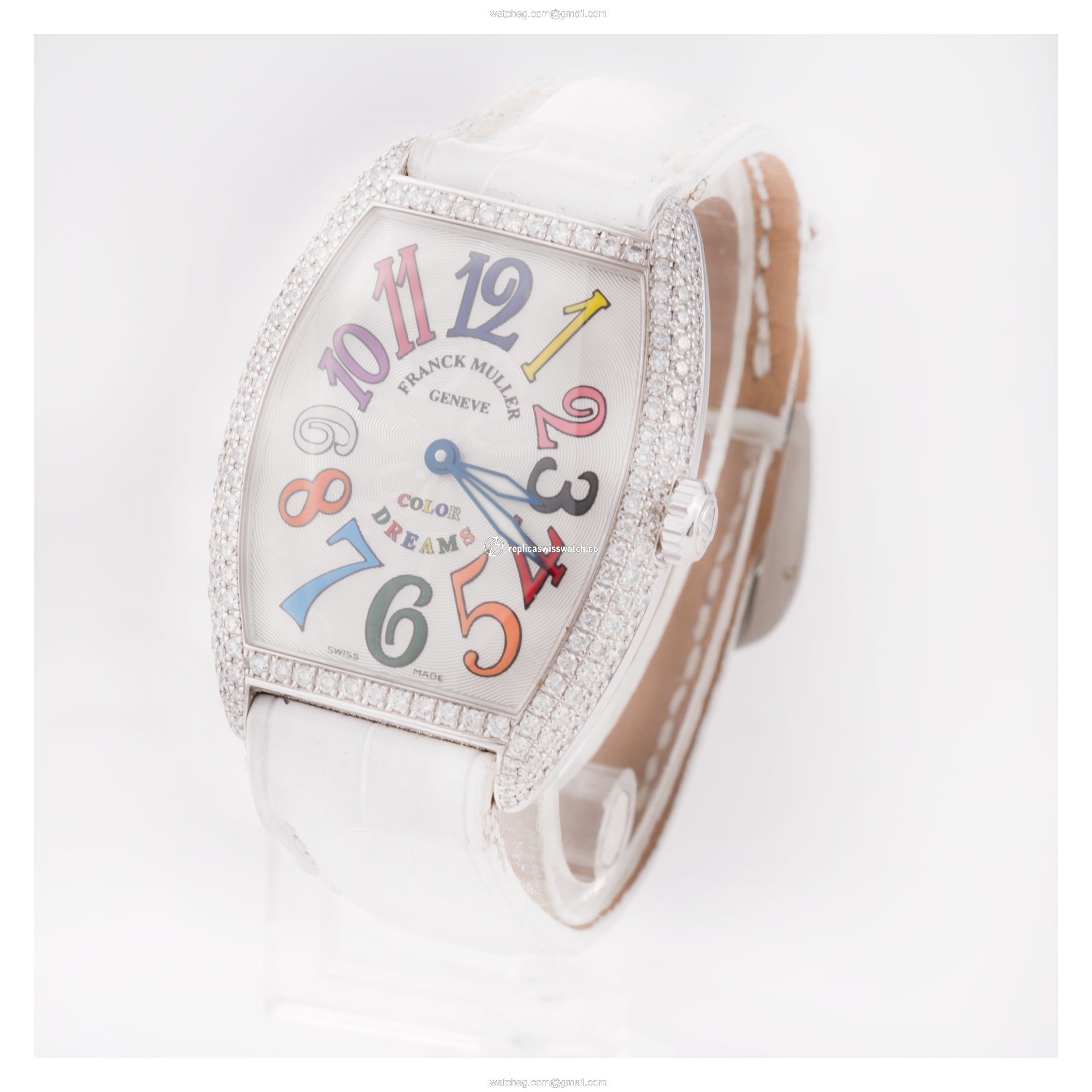 Franck Muller 7502 QZ D Master Collection Quartz Female 18k White Gold Watches Franck Muller 7502 QZ D Master Collection Quartz Female 18k White Gold Watches
