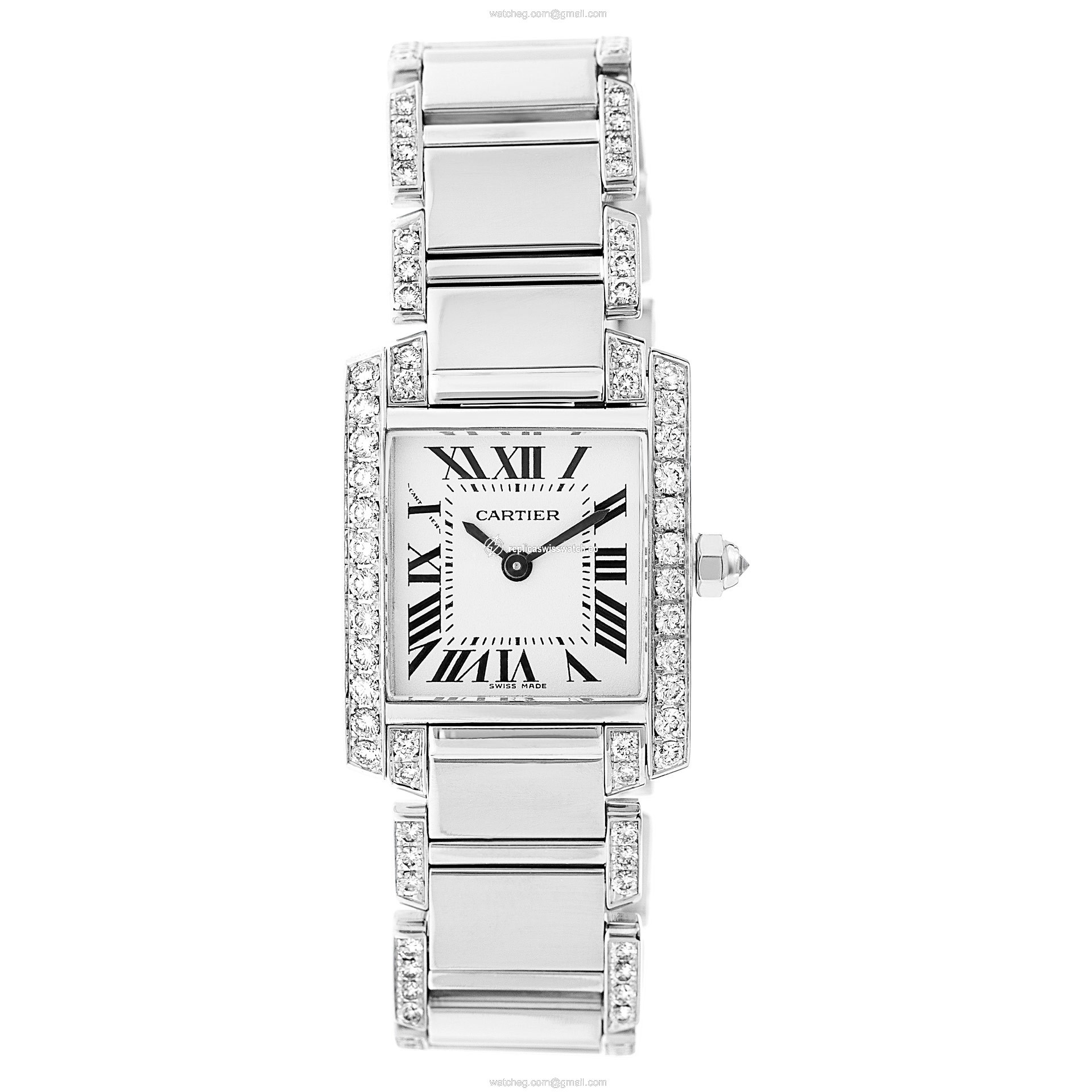 Cartier 2403 Tank Francaise Quartz Female 18k White Gold Watches Cartier 2403 Tank Francaise Quartz Female 18k White Gold Watches