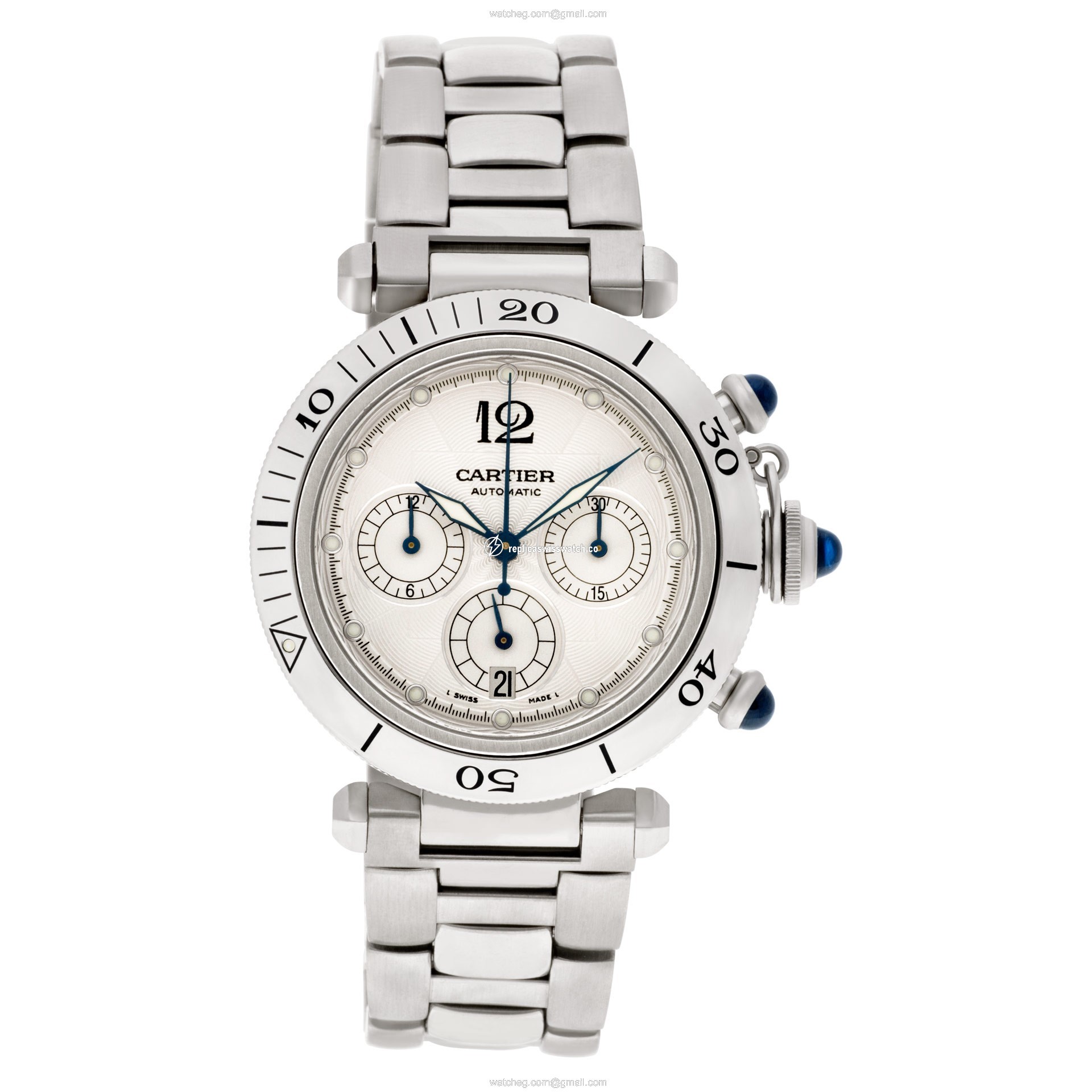 Cartier W31018H3 Pasha Chronograph Automatic Male Stainless Steel Watches Cartier W31018H3 Pasha Chronograph Automatic Male Stainless Steel Watches