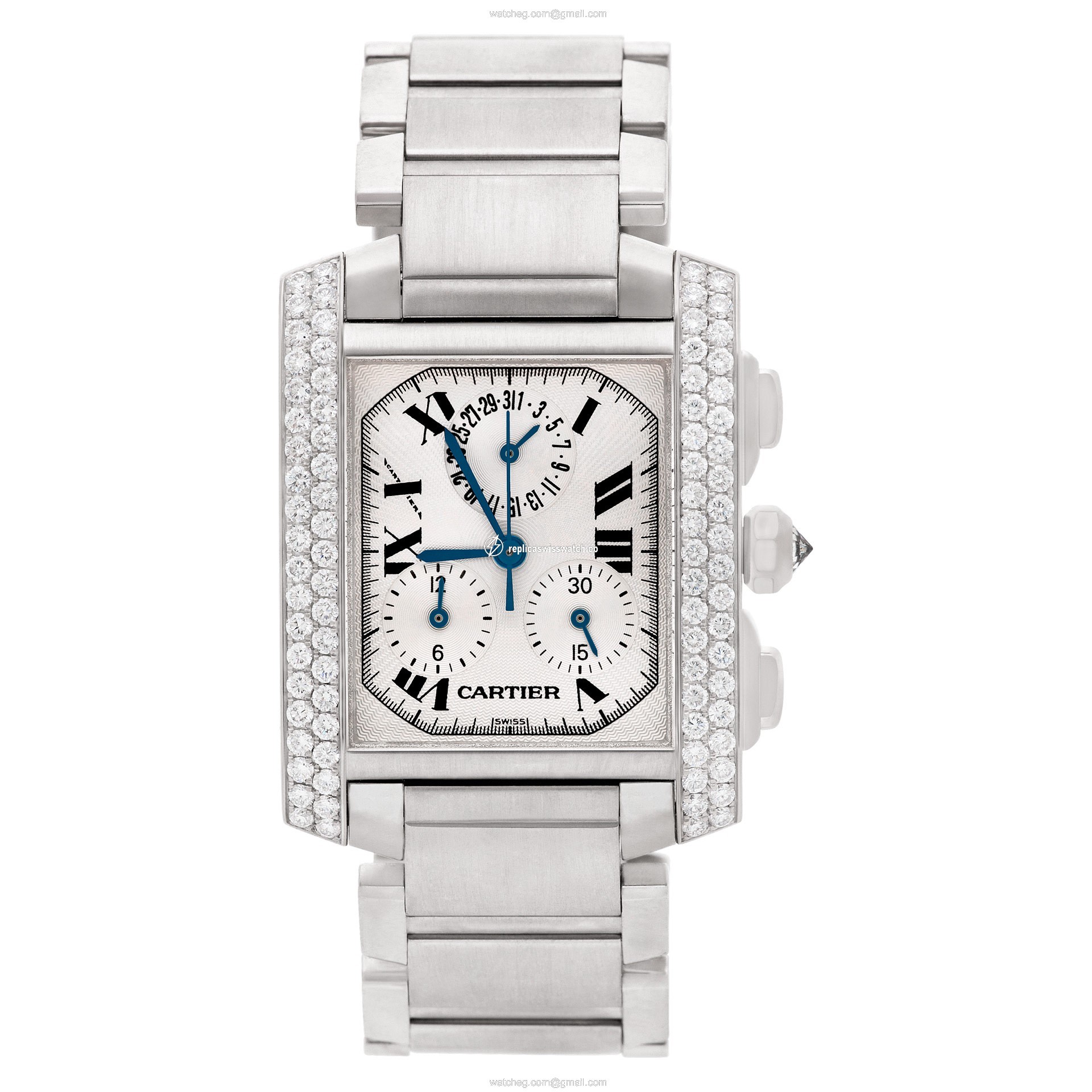 Cartier 2367 Tank Francaise Automatic Unisex 18k White Gold Watches Cartier 2367 Tank Francaise Automatic Unisex 18k White Gold Watches