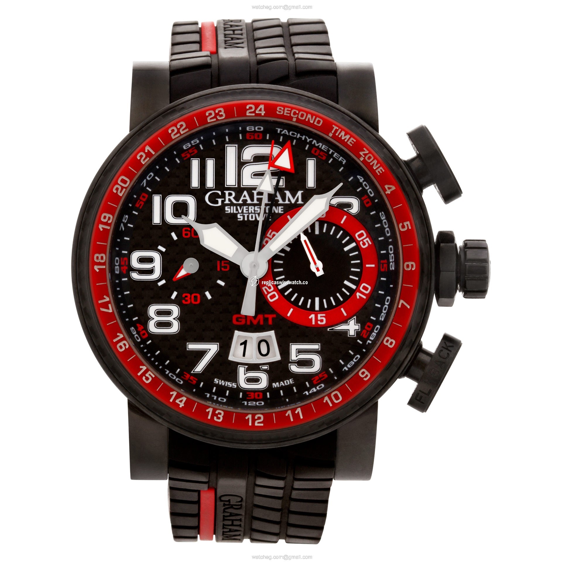 Graham 2BLCB.B10A Silverstone Stowe GMT Automatic Male PVD Watches Graham 2BLCB.B10A Silverstone Stowe GMT Automatic Male PVD Watches