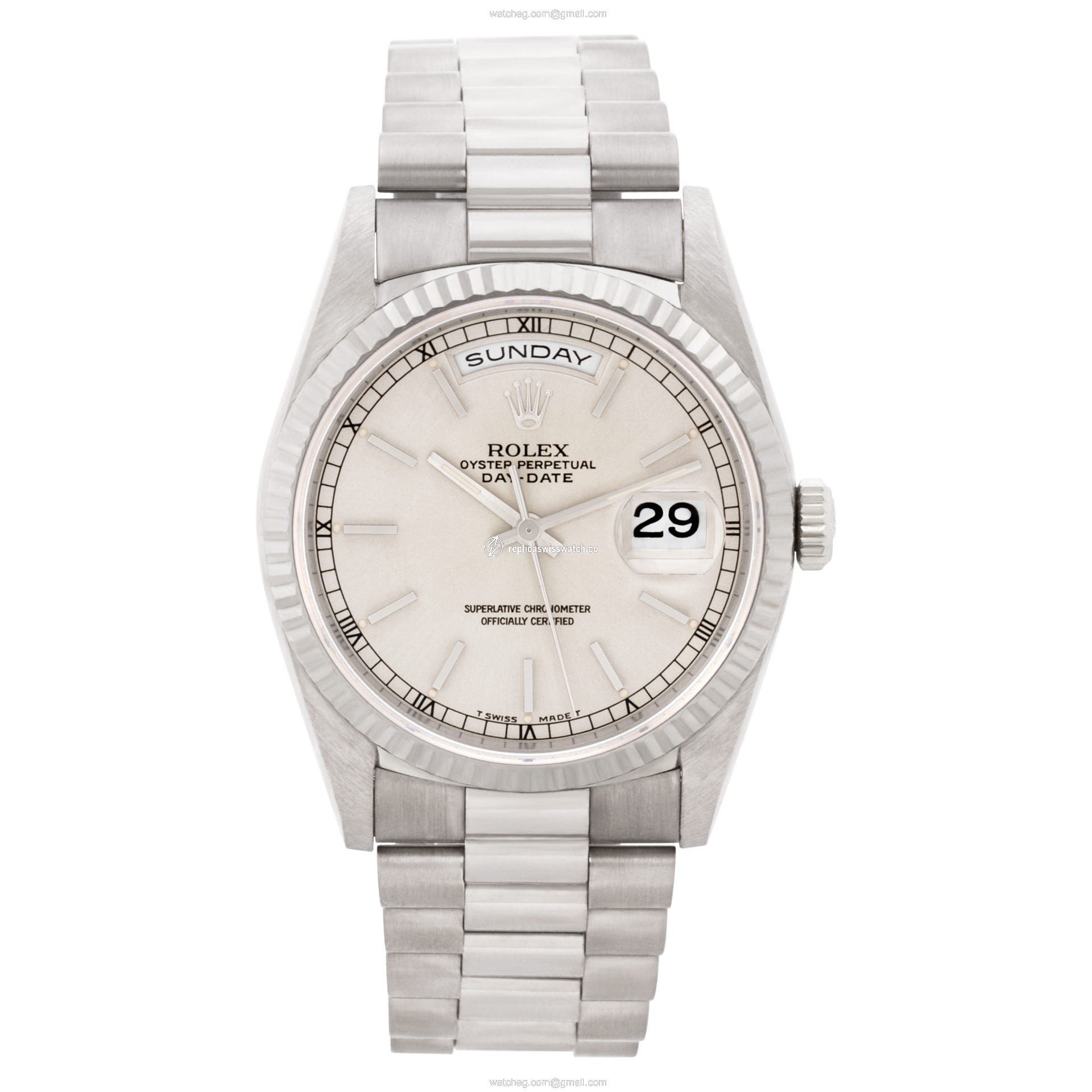 Rolex 18239 Day-Date Automatic Male 18k White Gold Watches Rolex 18239 Day-Date Automatic Male 18k White Gold Watches