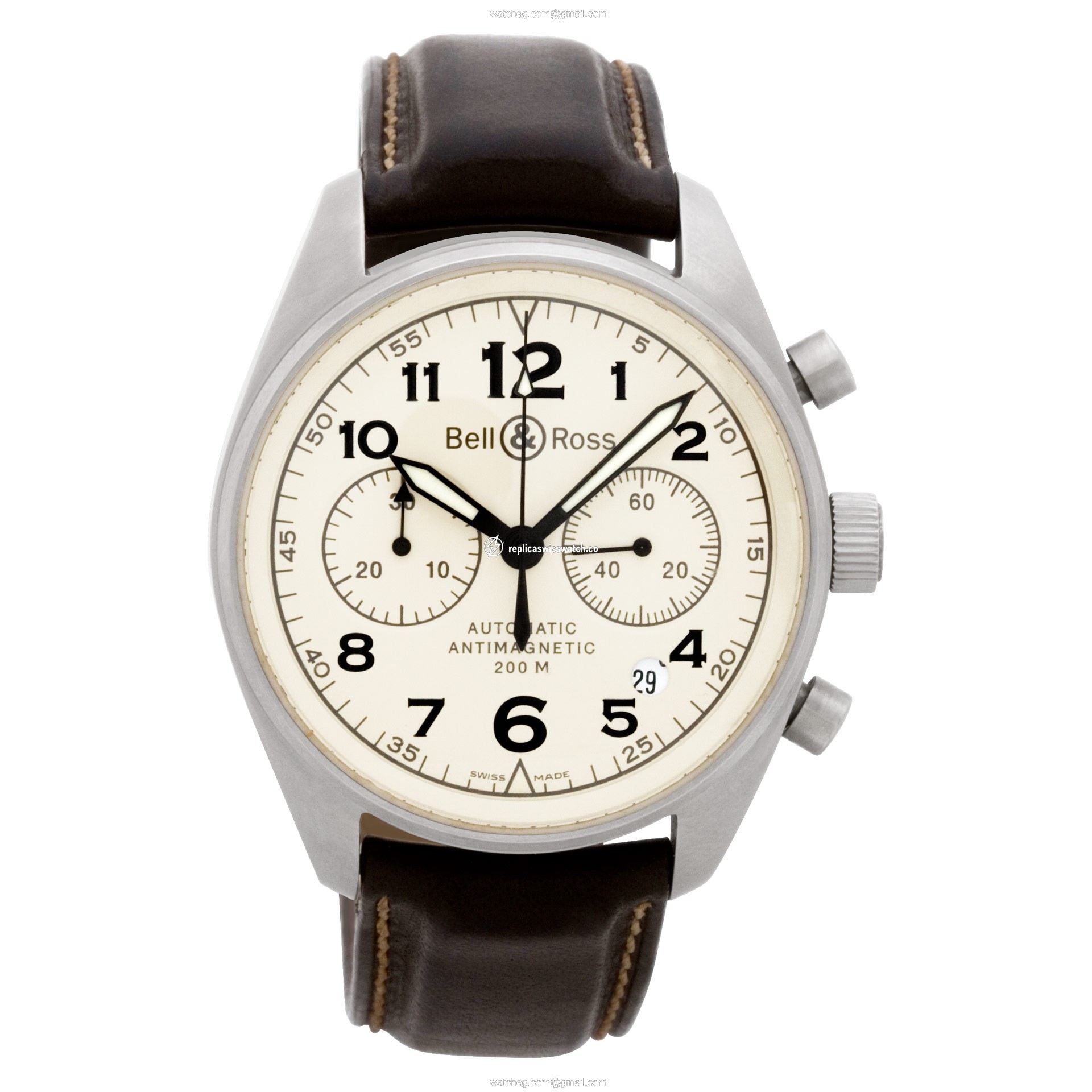 Bell & Ross V126A vintage 126 Automatic Male Stainless Steel Watches Bell & Ross V126A vintage 126 Automatic Male Stainless Steel Watches