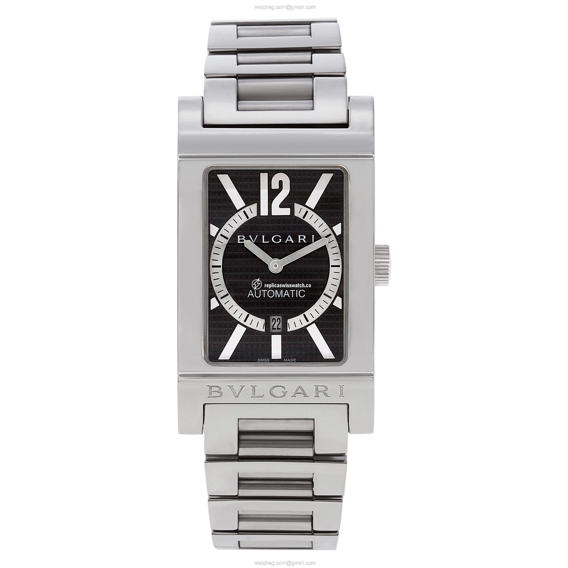 Bvlgari RT 45 S Rettangolo Automatic Unisex Stainless Steel Watches Bvlgari RT 45 S Rettangolo Automatic Unisex Stainless Steel Watches