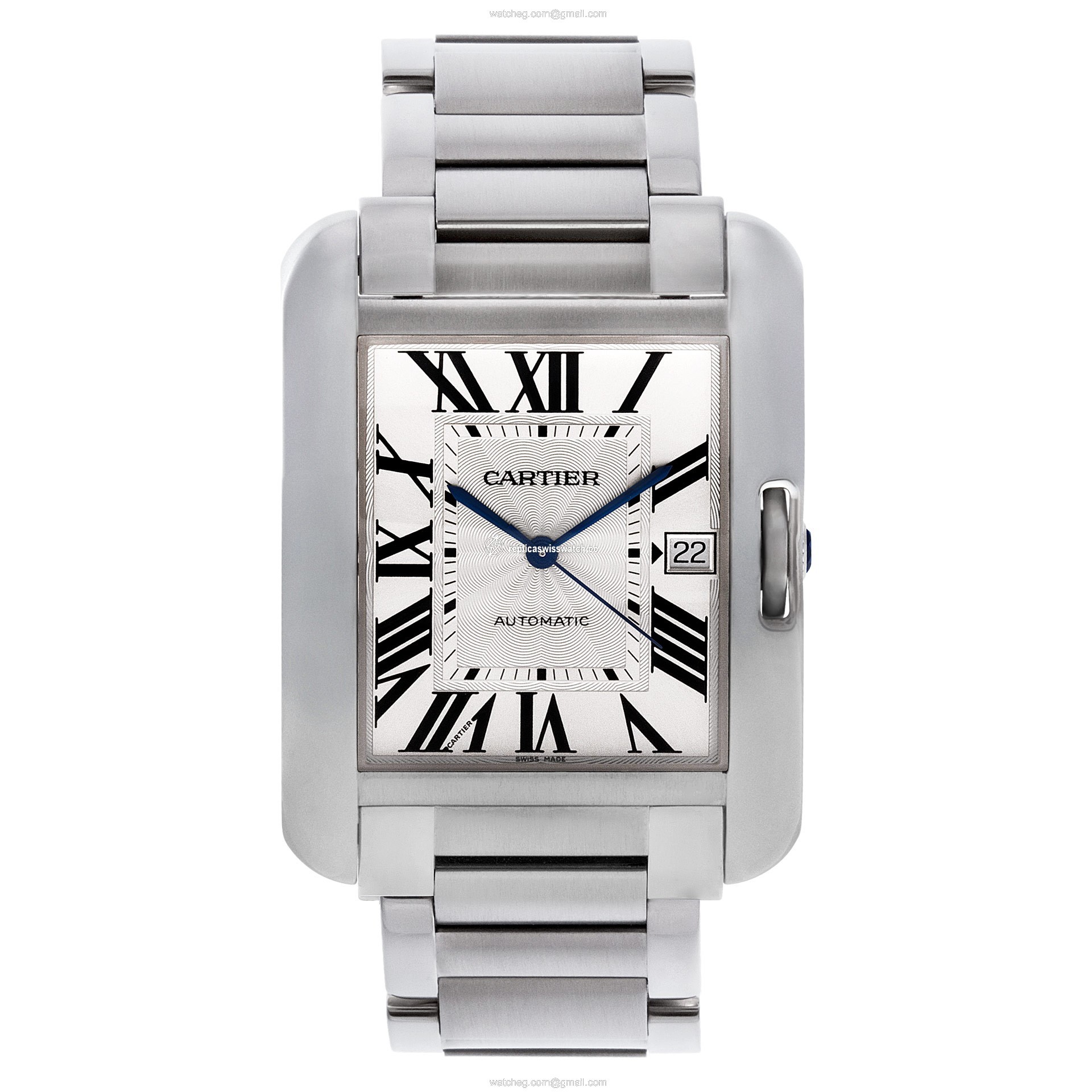 Cartier 3507 Tank Anglaise XL Automatic Male Stainless Steel Watches Cartier 3507 Tank Anglaise XL Automatic Male Stainless Steel Watches