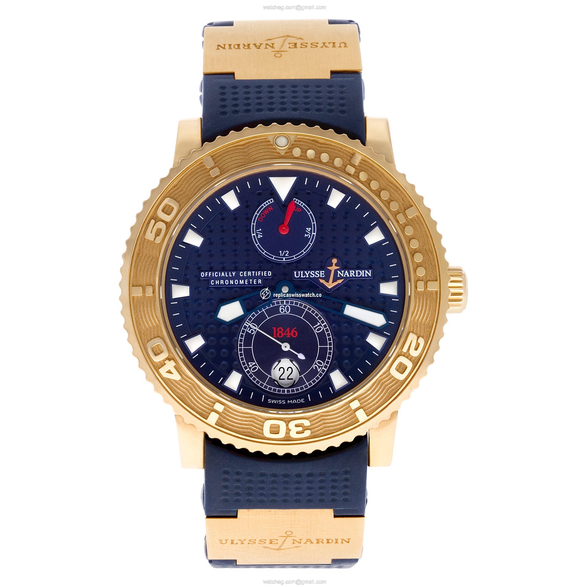 Ulysse Nardin 266-51 Maxi Marine Automatic Male 18k rose gold Watches Ulysse Nardin 266-51 Maxi Marine Automatic Male 18k rose gold Watches