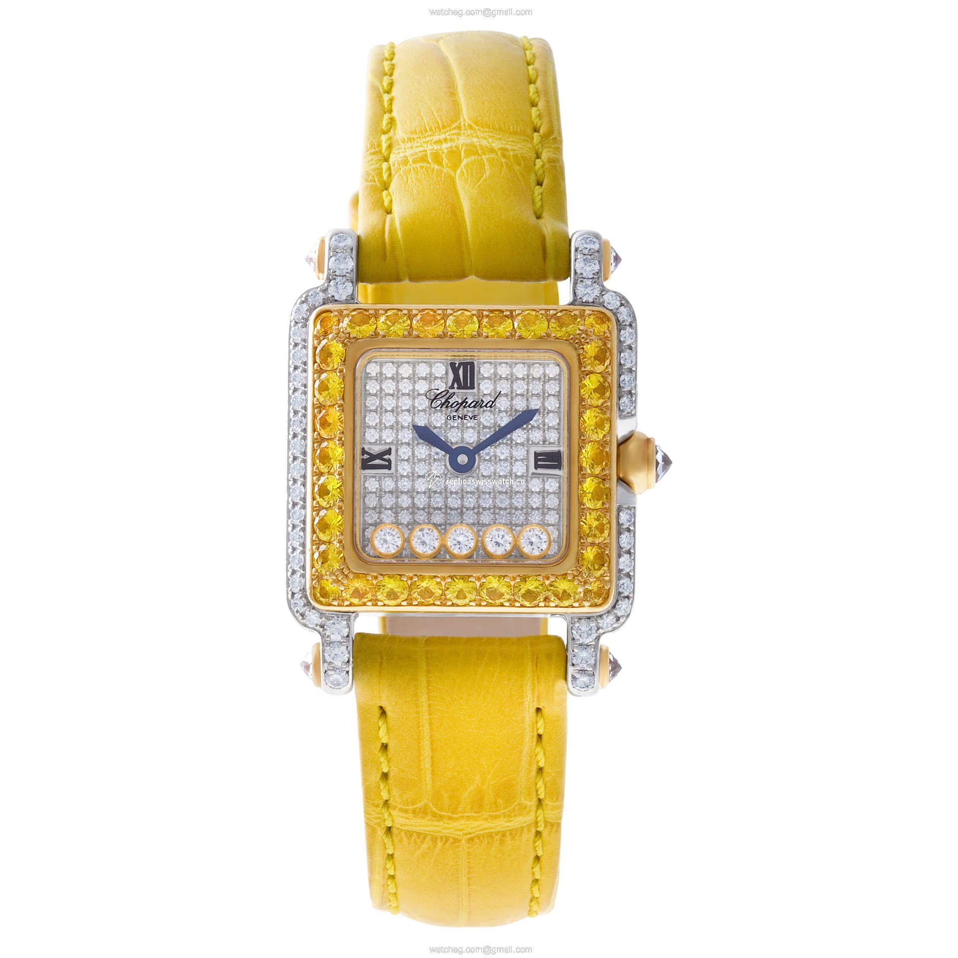 Chopard 276852-9019 Happy Sport Quartz Female 18k White Gold Watches Chopard 276852-9019 Happy Sport Quartz Female 18k White Gold Watches