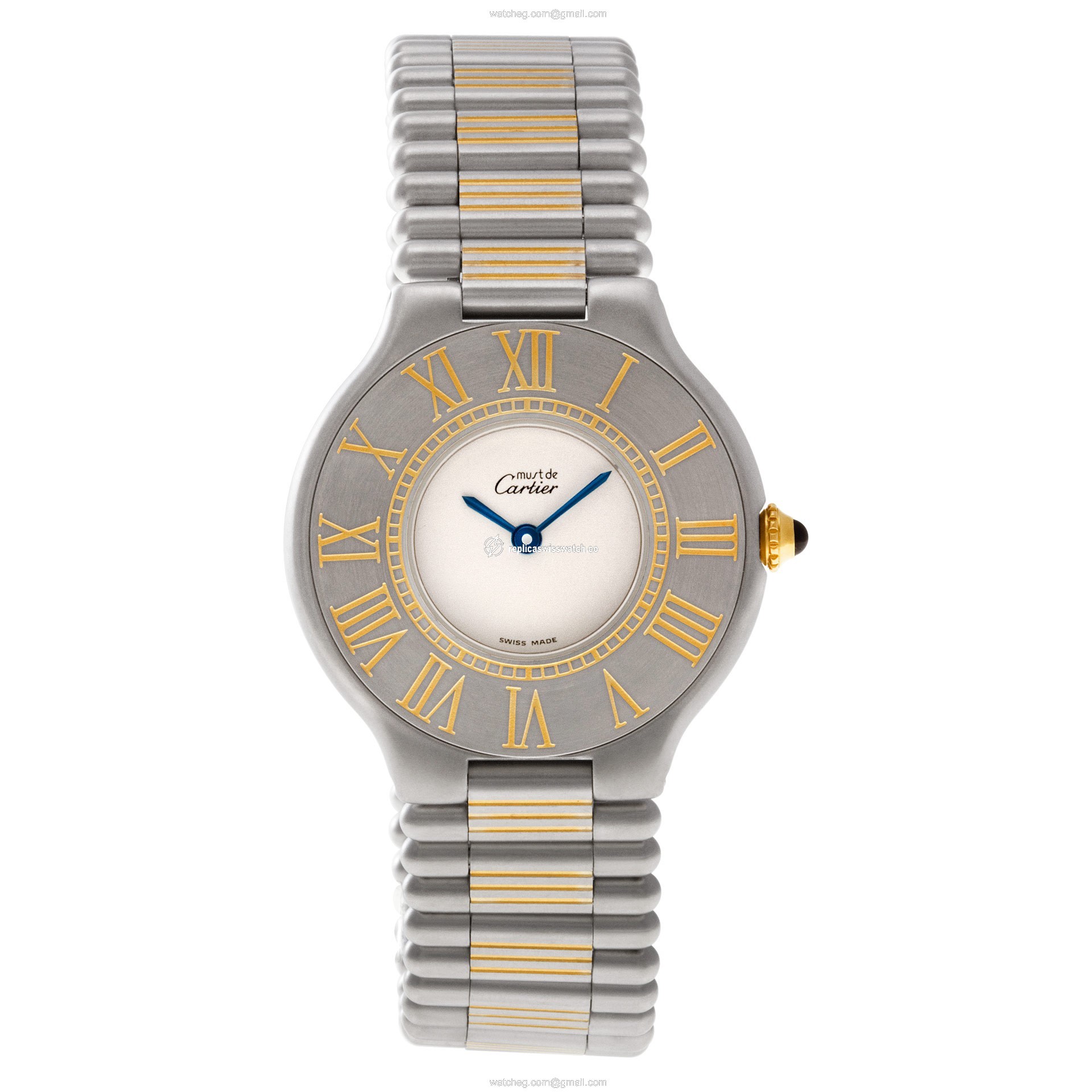 Cartier PL44613 Must de Quartz Unisex Stainless Steel & Gold Plated Watches Cartier PL44613 Must de Quartz Unisex Stainless Steel & Gold Plated Watches