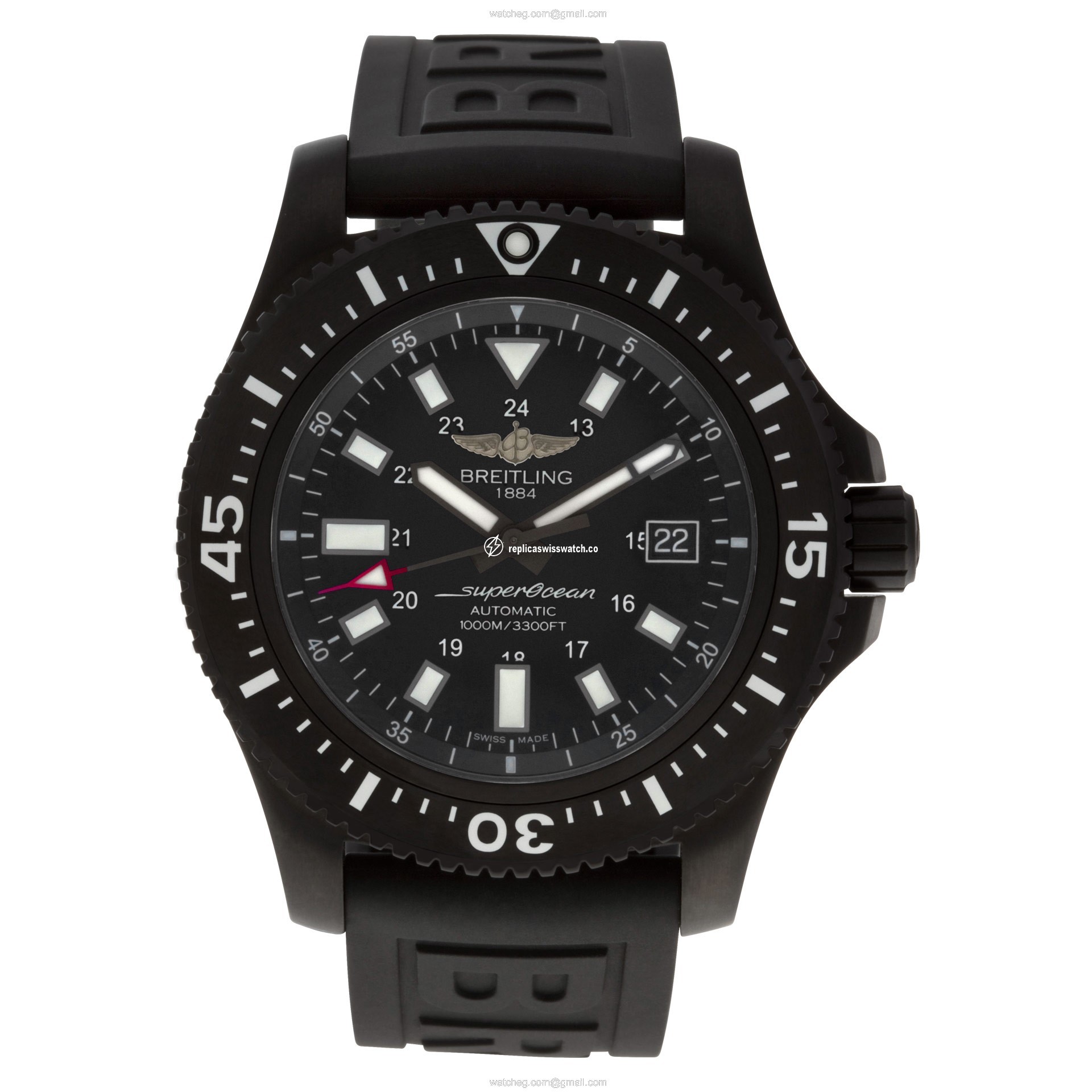 Breitling m1739313 Super Ocean Automatic Male Black Steel Watches Breitling m1739313 Super Ocean Automatic Male Black Steel Watches